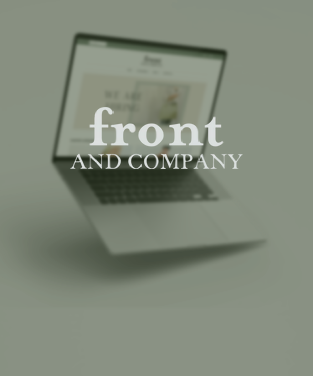 Front and Company web development project cover image